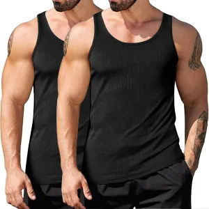 Muscle Killer Men's Workout Tank Tops Gym Muscle Tee Sleeveless Fitness Quick Dry Bodybuilding Ribbed Knit T Shirt