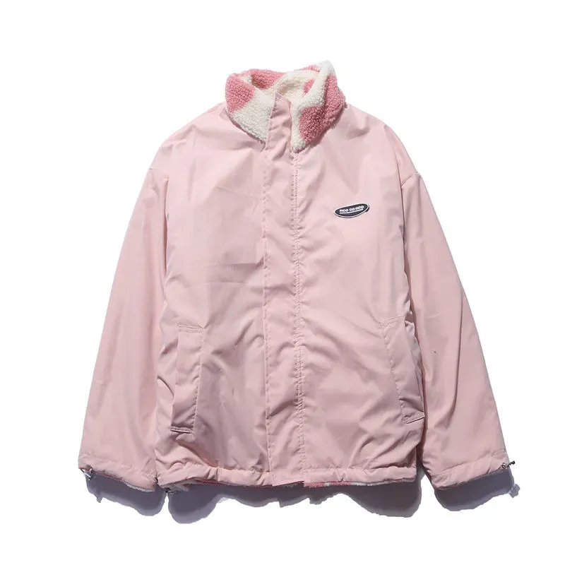 Octavia  Reversible Heart Print Fleece Jacket