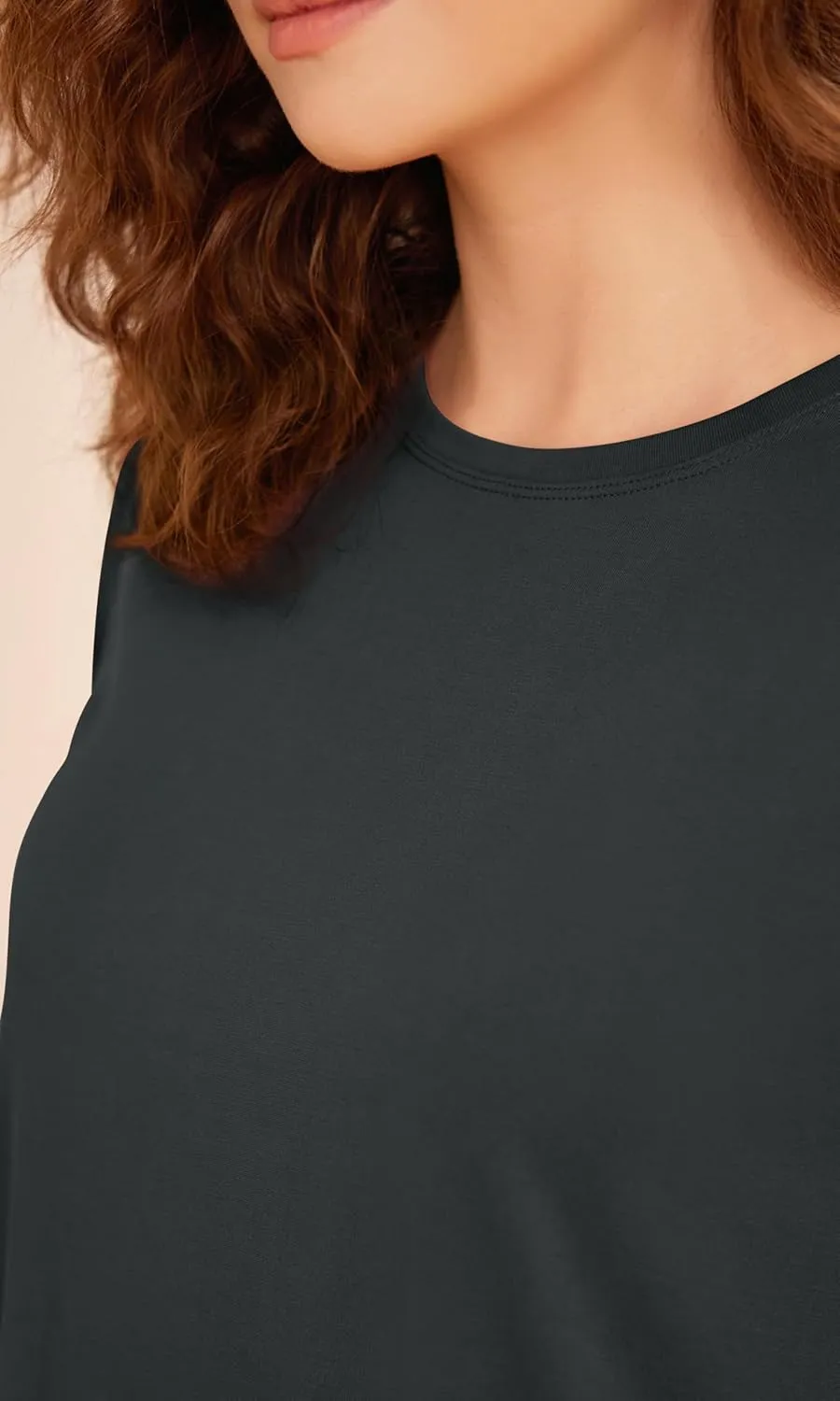 ODODOS Modal Soft Short Sleeve Shirts for Women Crew Neck Yoga Tee Casual Workout Tops