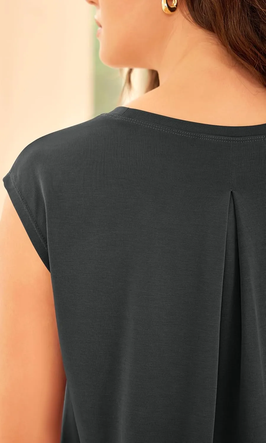 ODODOS Modal Soft Sleeveless Shirts for Women Crew Neck Yoga Tee Summer Flowy Workout Tank Tops