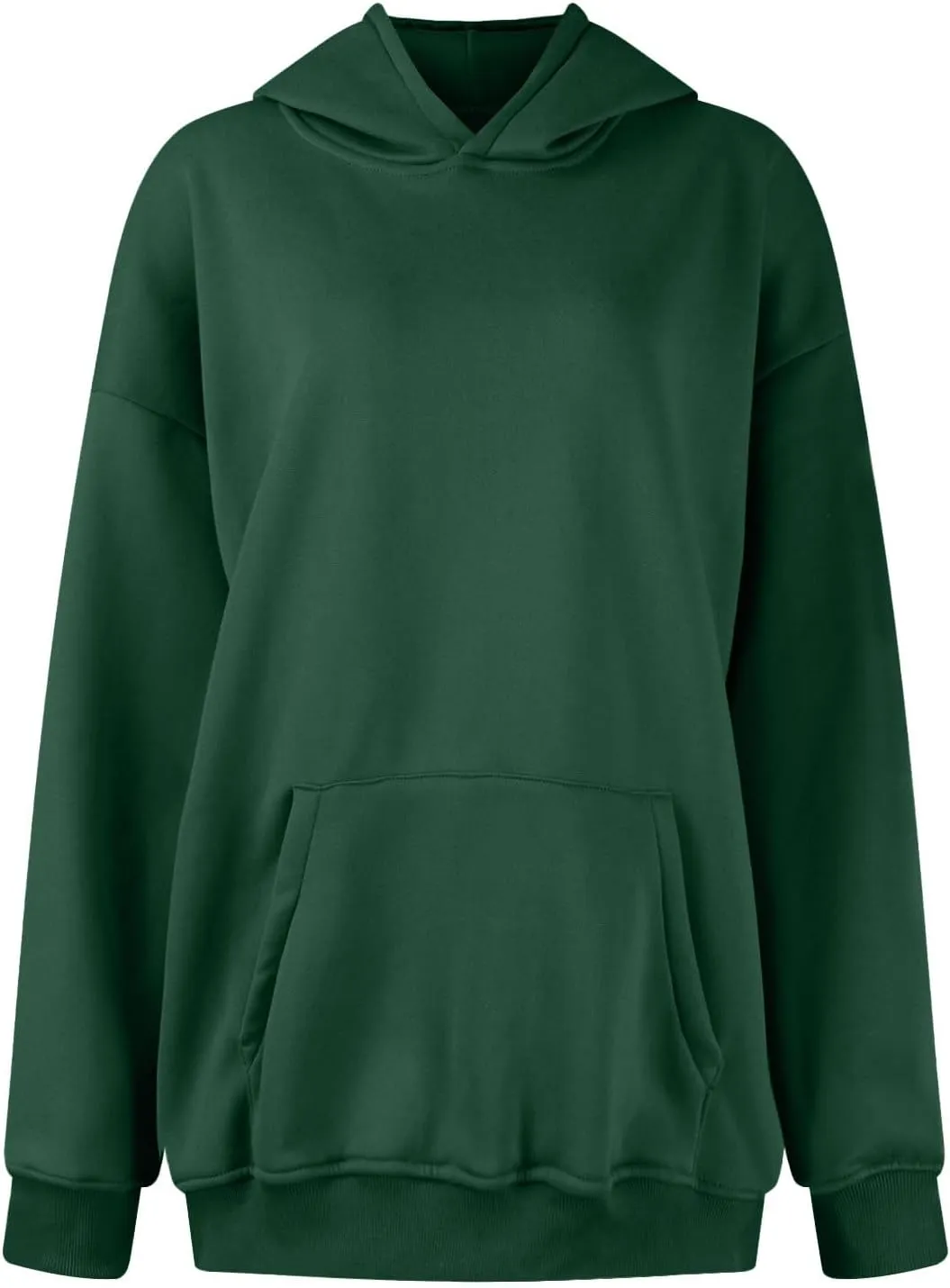 Oversized Hoodies for Women Trendy Plus Size Long Sleeve Solid Sweatshirt Loose Casual Comfy Pullover Top with Pocket
