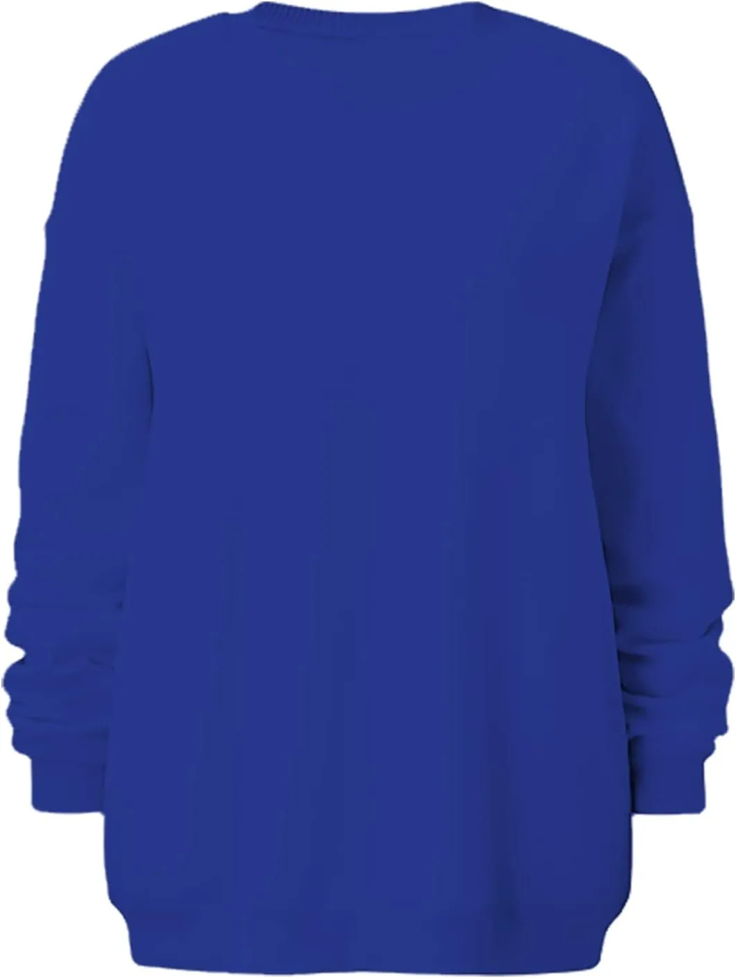 Oversized Sweatshirts for Women Long Sleeve Crew Neck Pullover Casual Loose Silod Color Fleece Tops Sweaters