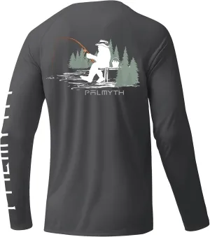 Palmyth Fishing Shirts for Men Long Sleeve UPF 50  T Shirt Sun Protection Tee