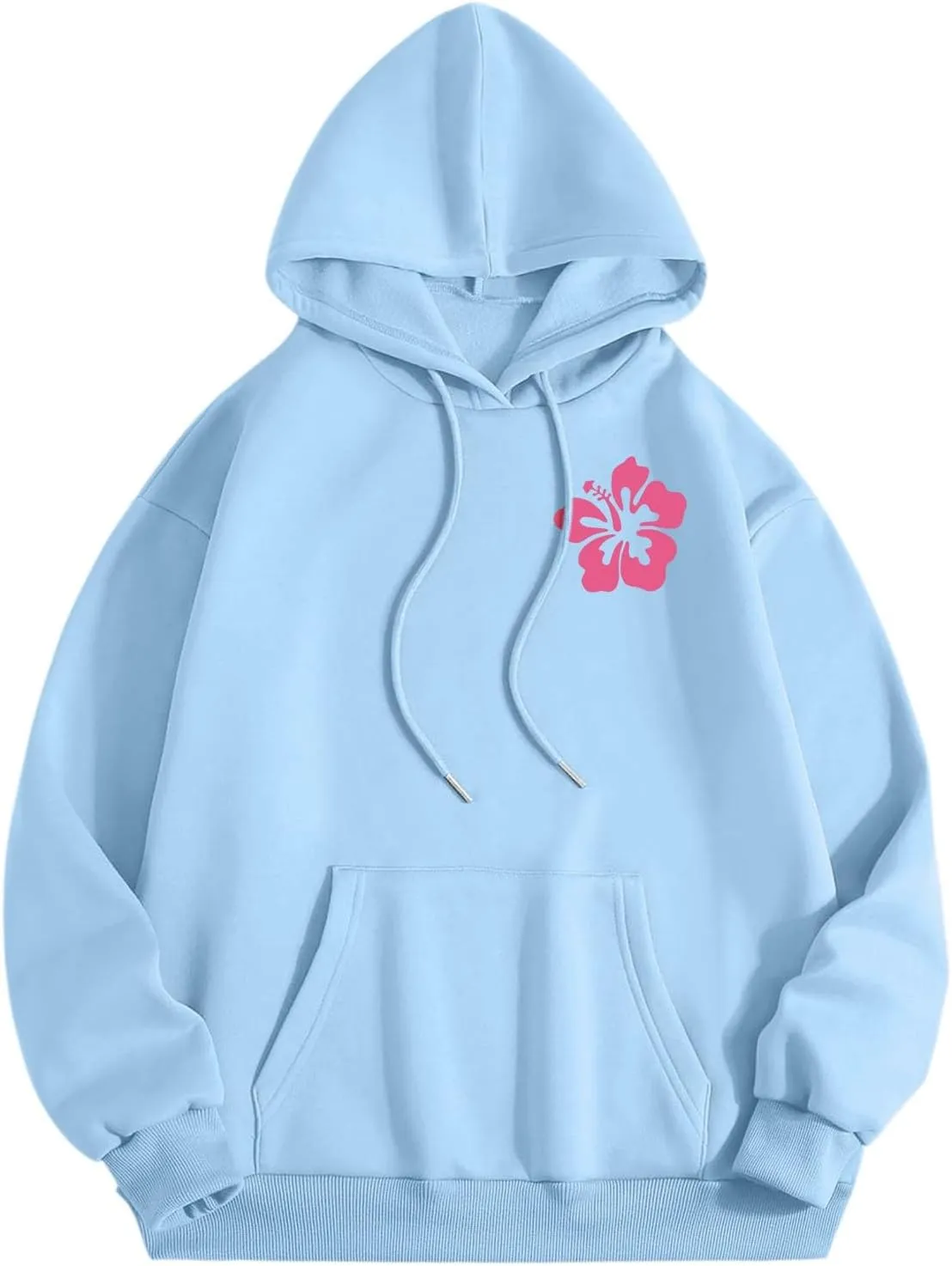 Pink Hoodie for Teen Girls Cute Preppy Clothes Women Fashion Trendy Beach Graphic Sweatshirts Hoodies