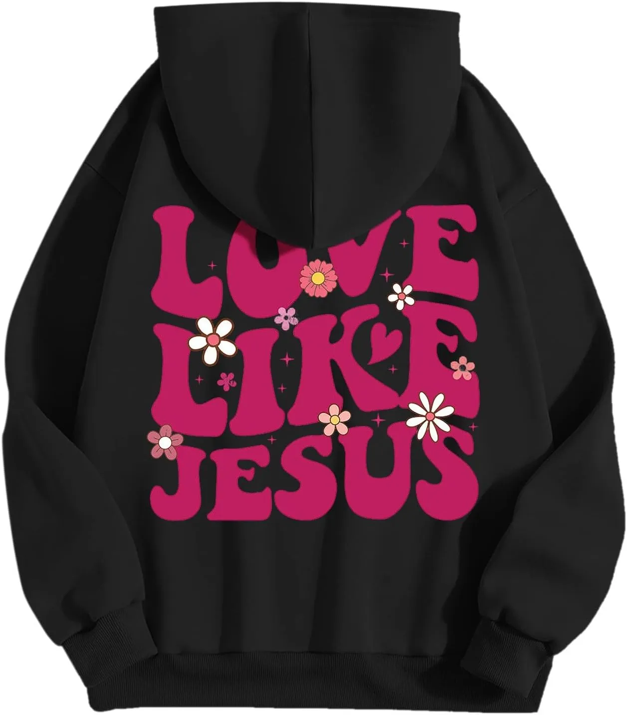 Preppy Hoodies Womens Hoodie Fall Graphic Long Sleeve Drawstring Hooded Pocket Pullover Sweatshirts