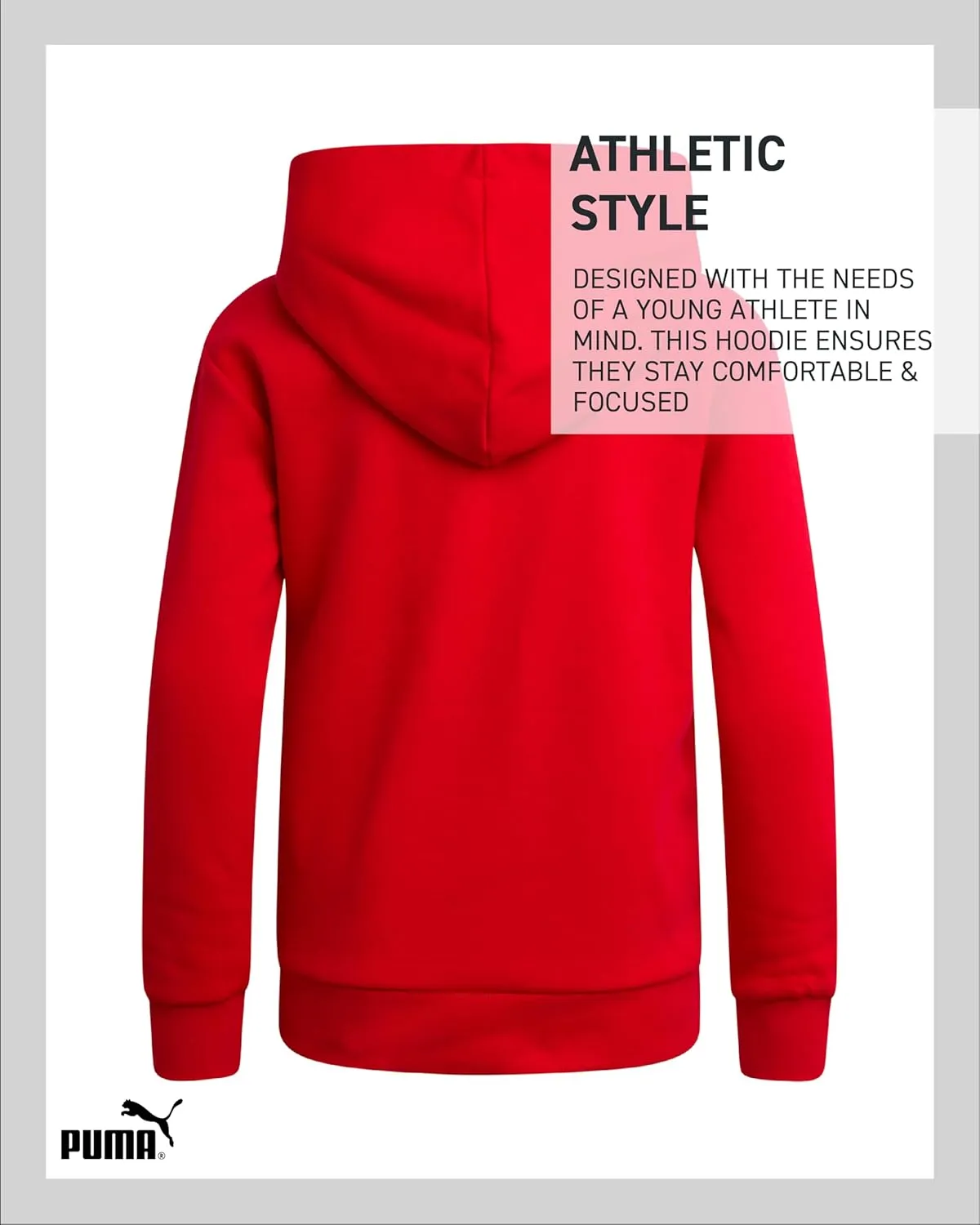 PUMA Boys' Athletic Hoodie - Fleece Pullover Hoodie Sweatshirt with Kangaroo Pockets - Fashion Hoodies for Boys (Sizes: 8-20)
