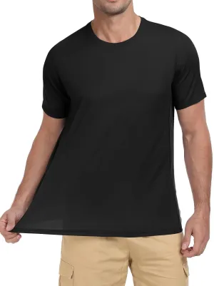 QIVICIMA Men's Workout T-Shirt Short Sleeve Athletic Shirts Dry Fit Breathable Mesh Running Tee Top