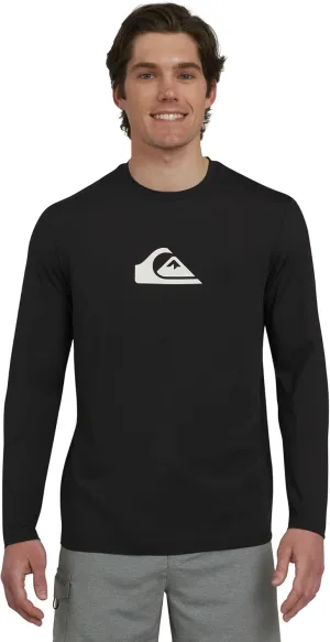 Quiksilver Men's Swimwear Regular Fit UPF 50 Long Sleeve Sun Tee Rash Guard Shirt (S-XXL)