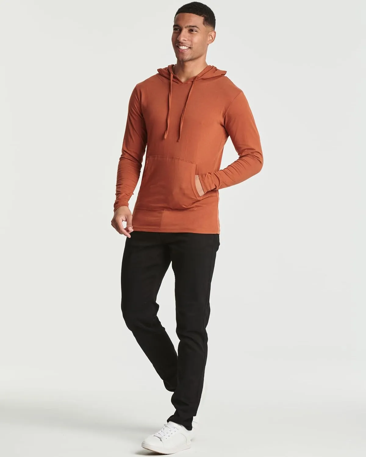 Real Essentials 3 Pack: Men's Cotton Lightweight Casual Pullover Drawstring Hoodie With Pocket (Available In Big & Tall)