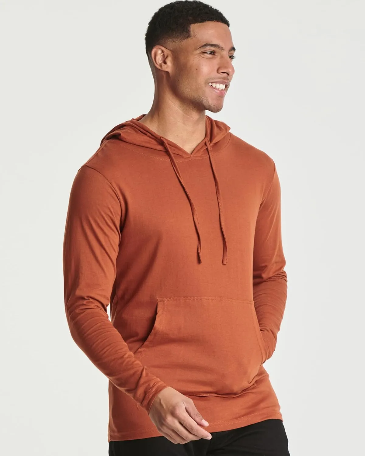 Real Essentials 3 Pack: Men's Cotton Lightweight Casual Pullover Drawstring Hoodie With Pocket (Available In Big & Tall)