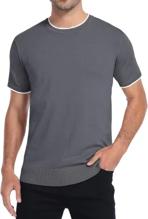 Sailwind Mens Short Sleeve Crew Neck Contrast Trim Knit T-Shirt