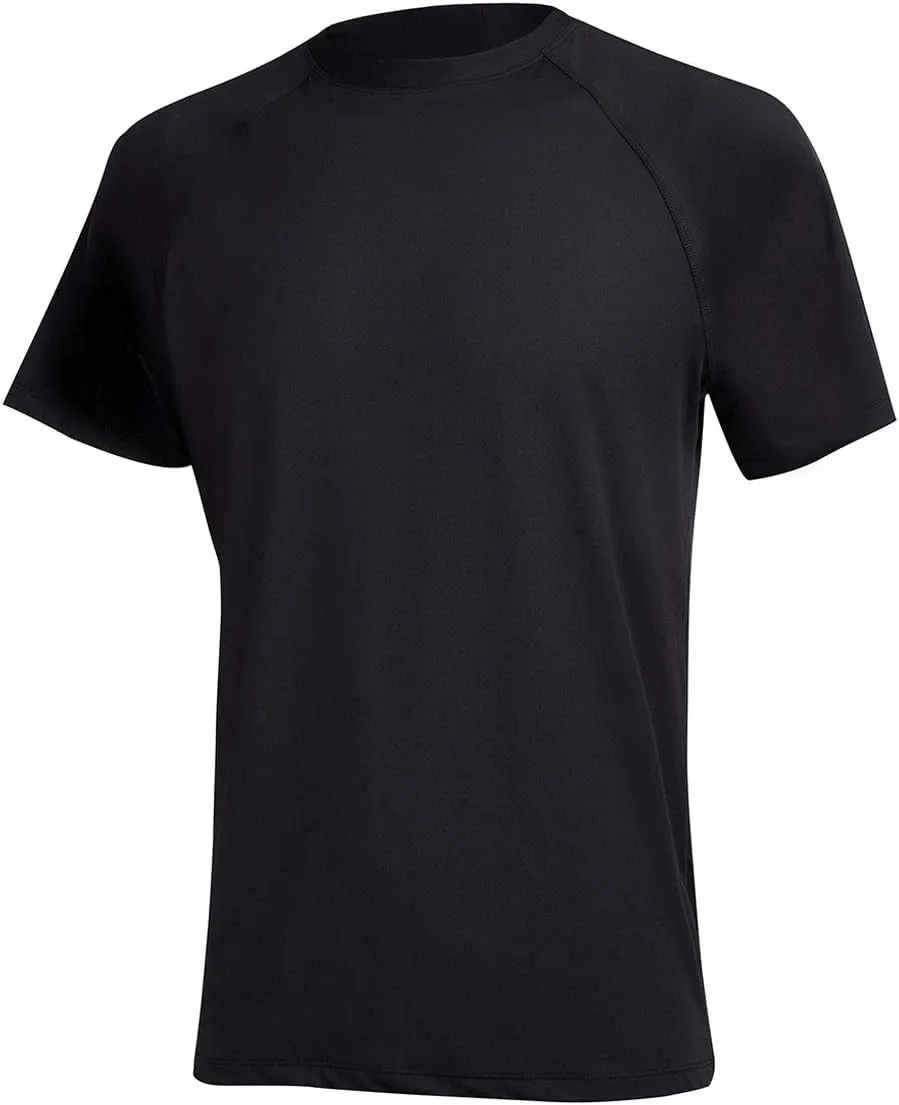 Satankud Men's UPF 50  Rashguard Swim Tee Short Sleeve Running Shirt Swimwear Swim Hiking Workout Shirts
