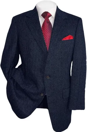 SHUZHXLZANGY Tweed Blazer Men Sport Coats and Blazers for Men Slim Fit Herringbone Suit Jacket