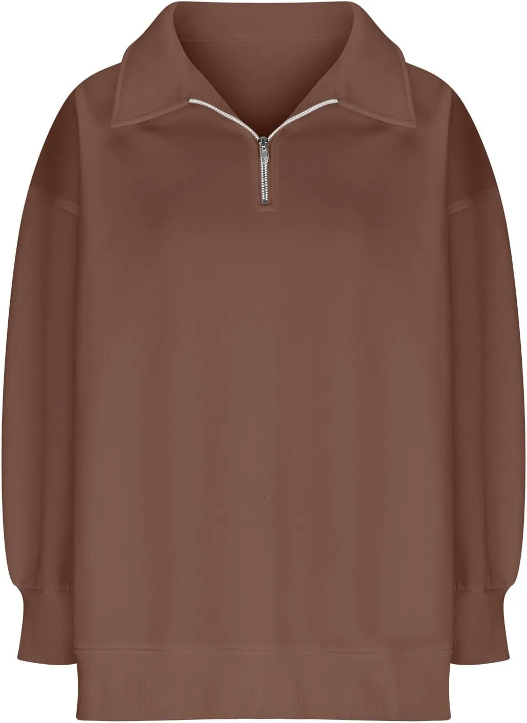 SMIDOW Oversized Sweatshirt For Women 1/4 Zip Up v Neck Fleece Pullovers Casual Loose Fall Fashion 2024 Teen Girls Clothes