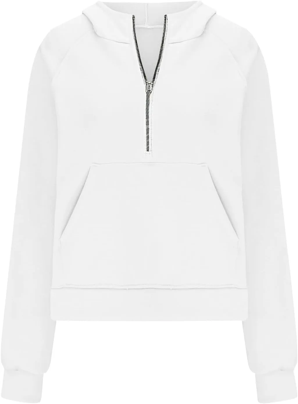 SMIDOW Scuba Dupes Sweatshirt For Women Fashion 2023 Half Zip Up Hoodies Casual Loose Cropped 1/4 Zip Pullover Tops