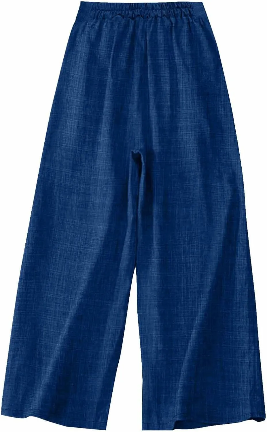 Solid Color Linen Pants for Women 2025 Summer Flowy High Waisted Beach Palazzo Trousers with Pockets