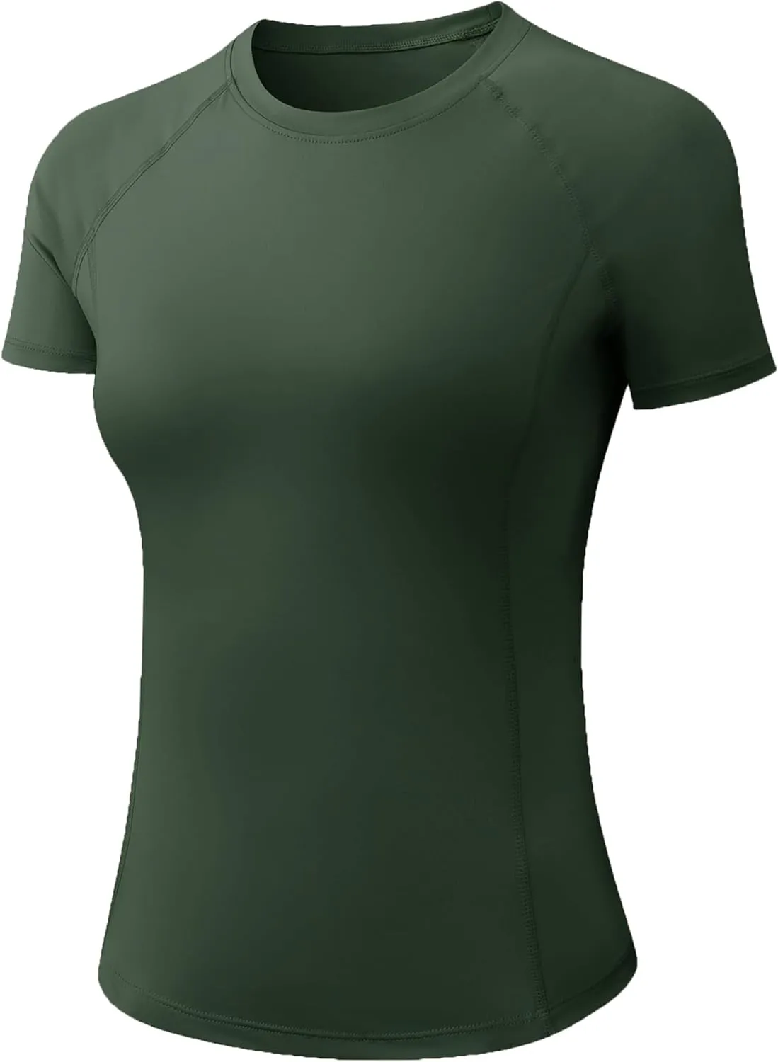SPVISE Women's Compression Shirt Short Sleeve Workout Tops Athletic Baselayer Dry Fit Running Yoga Gym Basic T-Shirt Crewneck