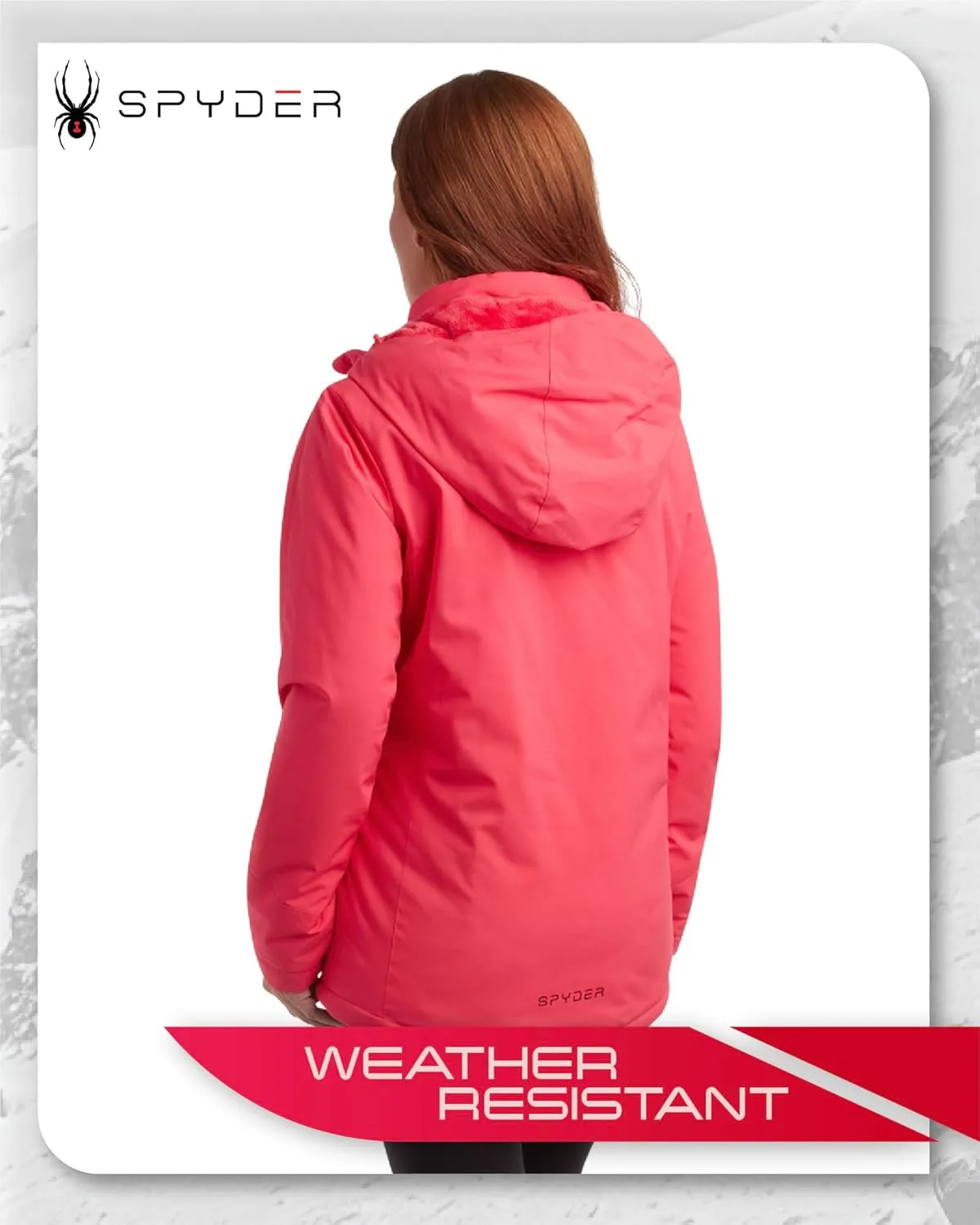 Spyder Women's Snow Ski Jacket - 3 Looks in 1 Insulated Puffer to Sherpa Fur Reversible Inner Winter Jackets for Women (S-XL)