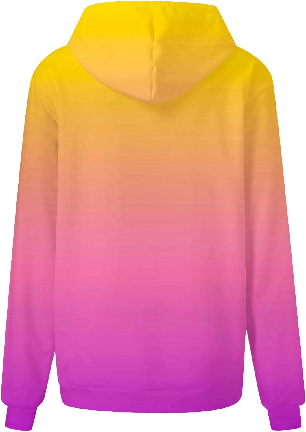 Stessotudo Womens Hoodies 2023 Casual Gradient Long Sleeve Oversized Sweatshirts Pocketed Aesthetic Fashion Pullover Tops