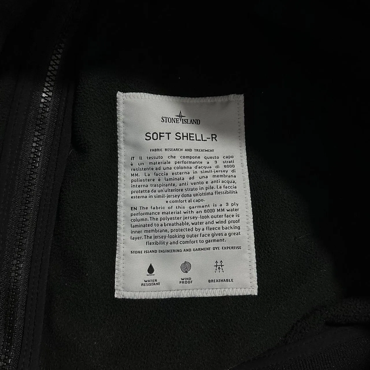 Stone Island Black Soft Shell Jacket