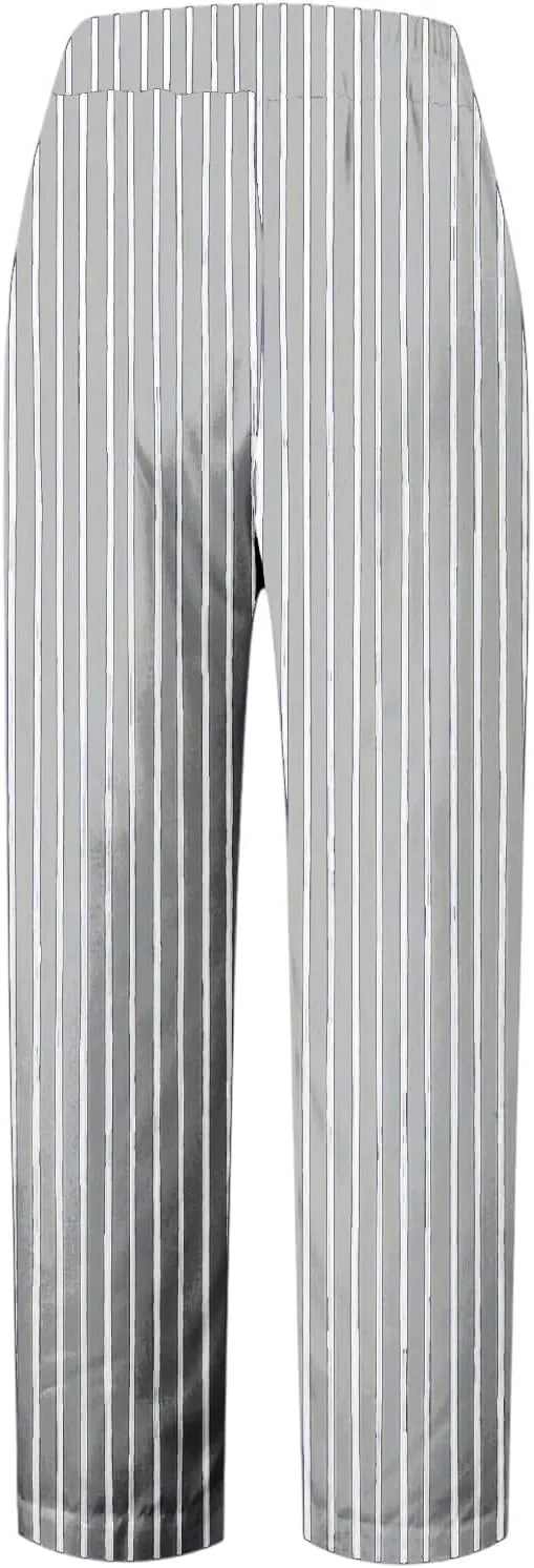 Summer Casual Wide Leg Linen Pants for Women High Waist Comfy Baggy Palazzo Pants Boho Floral Print Beach Trousers