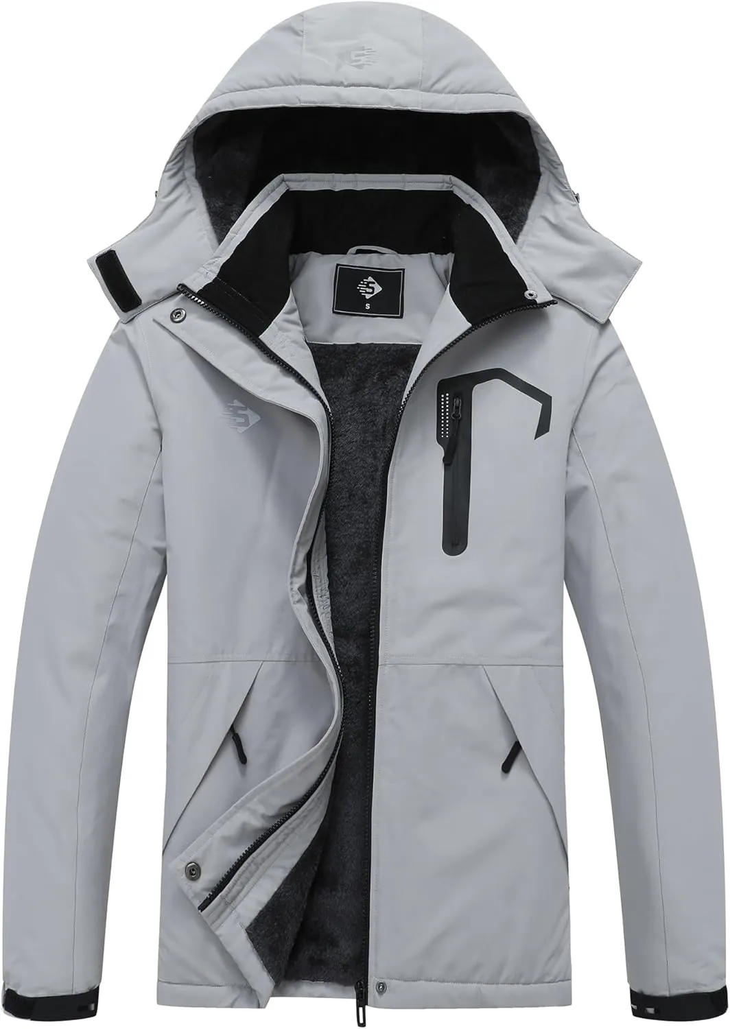 SUOKENI Women's Waterproof Ski Jacket Warm Winter Coat Snowboard Rain Jacket Hooded Windbreaker