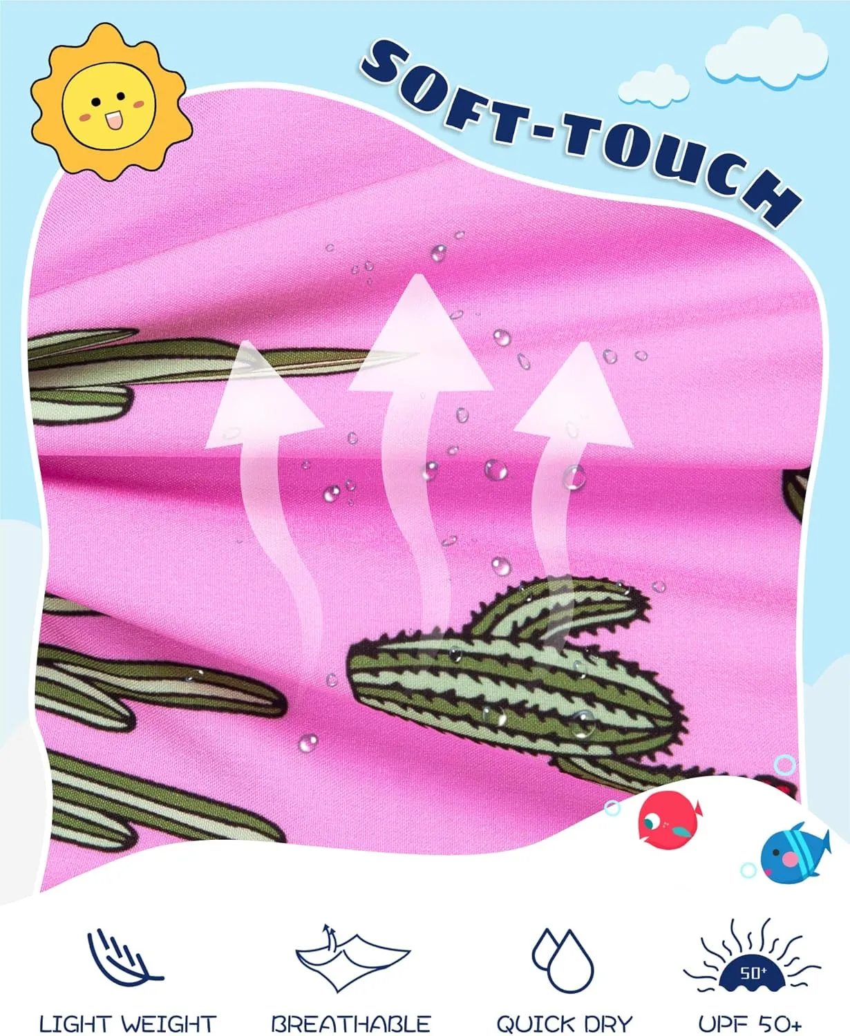 SURF CUZ Boys Swim Trunks with Boxer Brief Liner Toddler Boy Stretch Swimsuit Shorts Quick Dry Swimming Trunks Bathing Suit