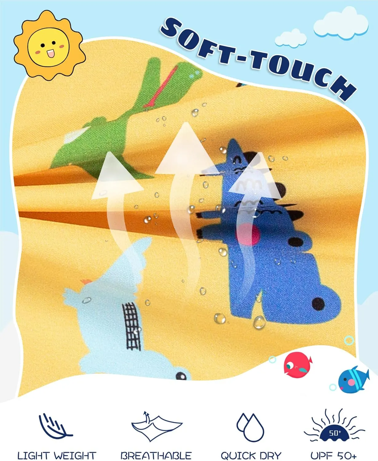SURF CUZ Boys Swim Trunks with Boxer Brief Liner Toddler Boy Stretch Swimsuit Shorts Quick Dry Swimming Trunks Bathing Suit