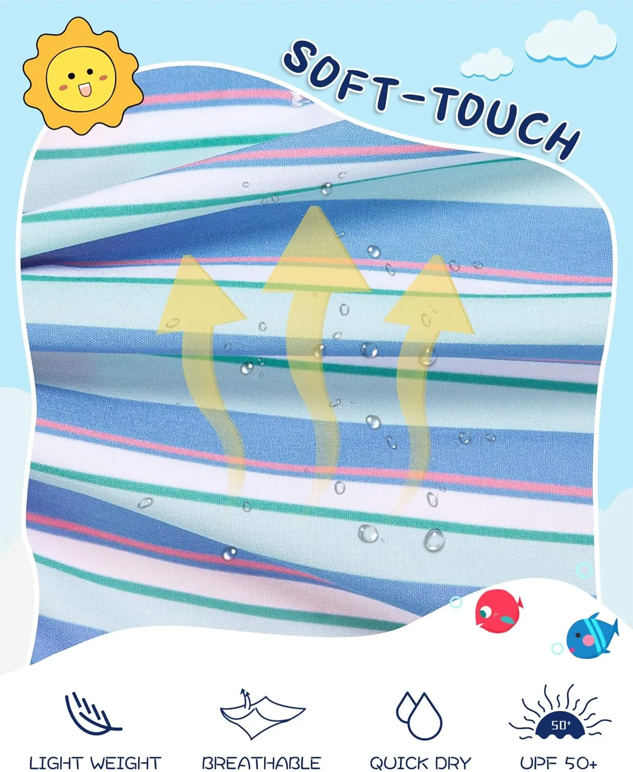 SURF CUZ Boys Swim Trunks with Boxer Brief Liner Toddler Boy Stretch Swimsuit Shorts Quick Dry Swimming Trunks Bathing Suit