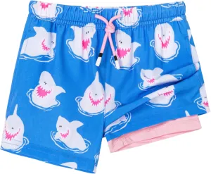 SURF CUZ Boys Swim Trunks with Boxer Brief Liner Toddler Boy Stretch Swimsuit Shorts Quick Dry Swimming Trunks Bathing Suit