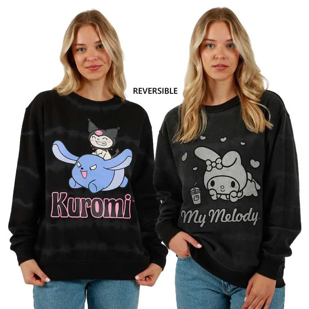 Sweatshirt - Kuromi And My Melody Reversible Sweatshirt