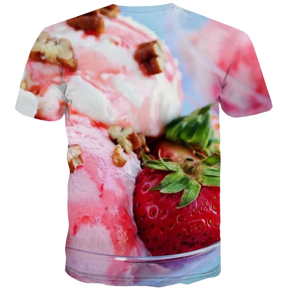 Sweet T shirts Men Gourmet Tshirt Anime Icecream T shirts Funny Colourful Tshirts Casual