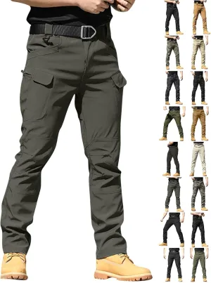 Tactical Pants for Men Water Resistant Hiking Cargo Pants Multi Pockets Stretch Waterproof Quick Dry Work Pants