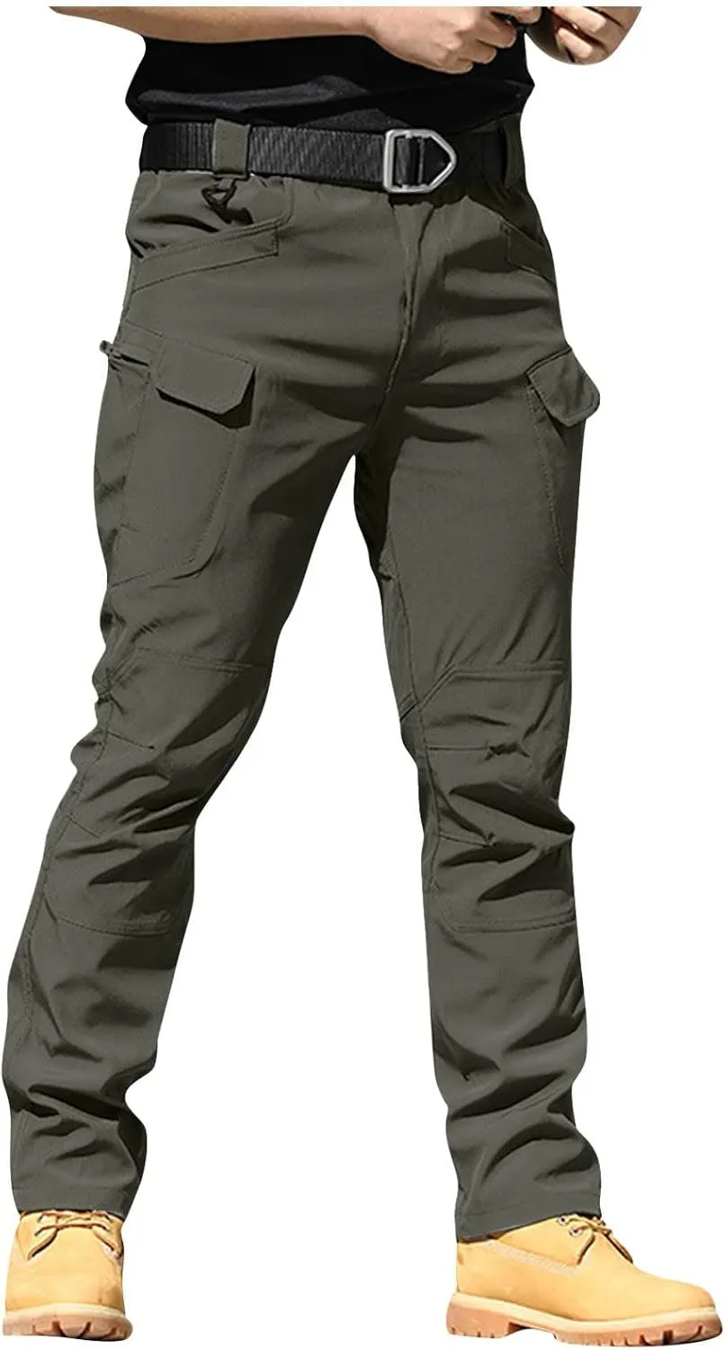 Tactical Pants for Men Water Resistant Hiking Cargo Pants Multi Pockets Stretch Waterproof Quick Dry Work Pants