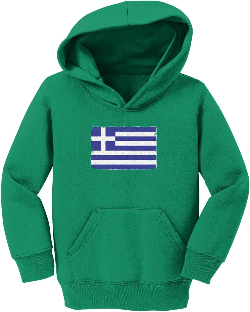 Tcombo Distressed Greece Flag - Greek Pride Toddler/Youth Fleece Hoodie