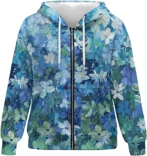TODIYADDU Trendy Sweatshirts Womens Oversized Hoodies Fashion Zip Up Hooded with Pockets Casual Long Sleeve Pullover Hoodies
