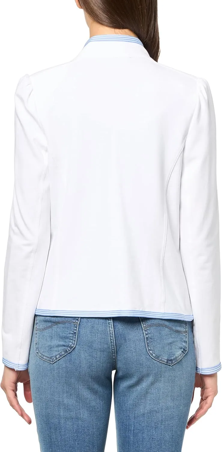 Tommy Hilfiger Women's Band Jacket, Bright White, X-Small
