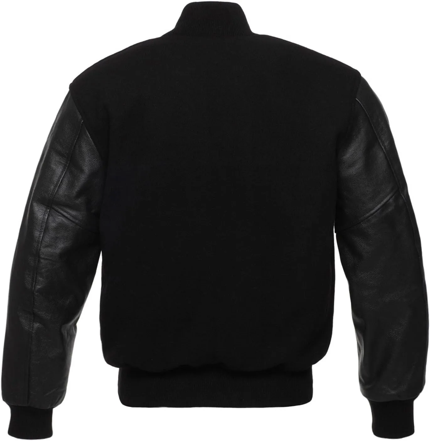 Varsity Letterman Baseball Retro Wool and Genuine Leather Sleeves Vintage Bomber Style Varsity Jacket