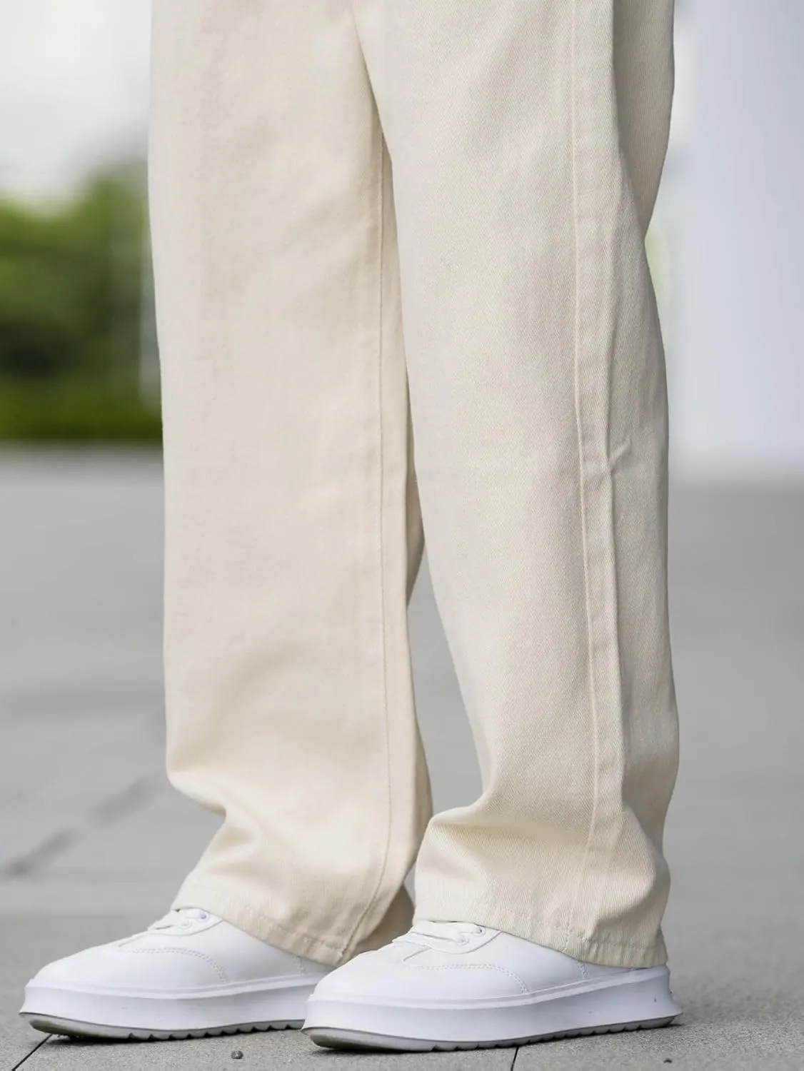 Verdusa Men's Baggy Jeans High Waist Wide Leg Classic Denim Pants
