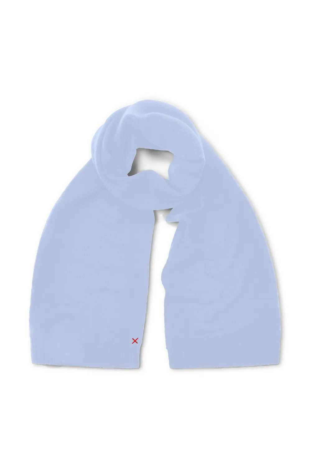 Washed-Blue Wool-Cashmere Scarf