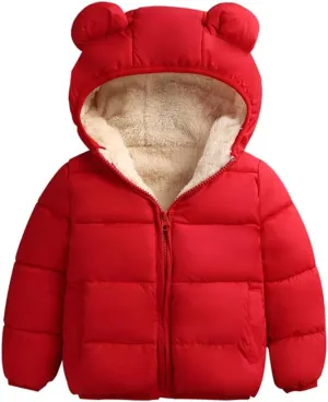 Winter Coats for Toddler Kids Baby Boys Girls Padded Light Puffer Jacket Outerwear Infant Down Jacket with Hoods