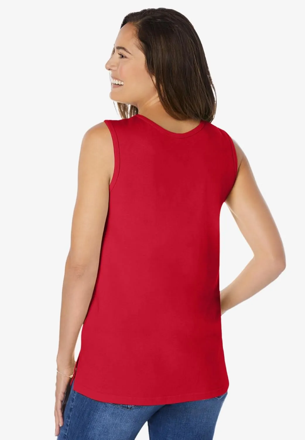 Woman Within Plus Size Perfect Scoopneck Tank (Petite Available)