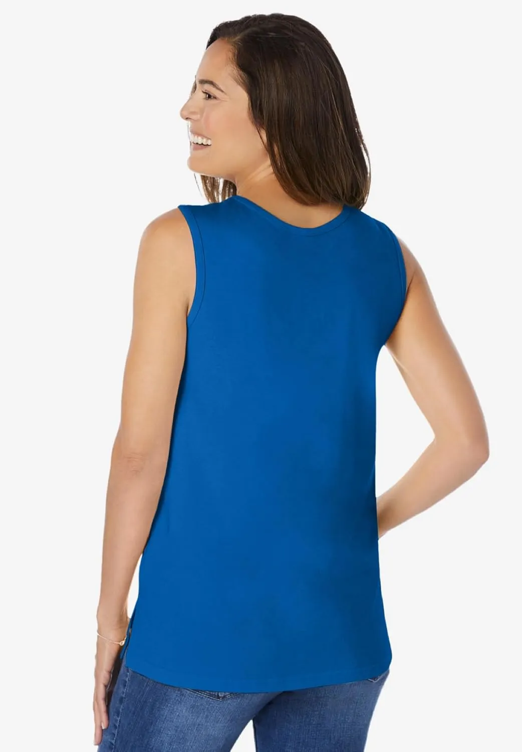 Woman Within Plus Size Perfect Scoopneck Tank (Petite Available)