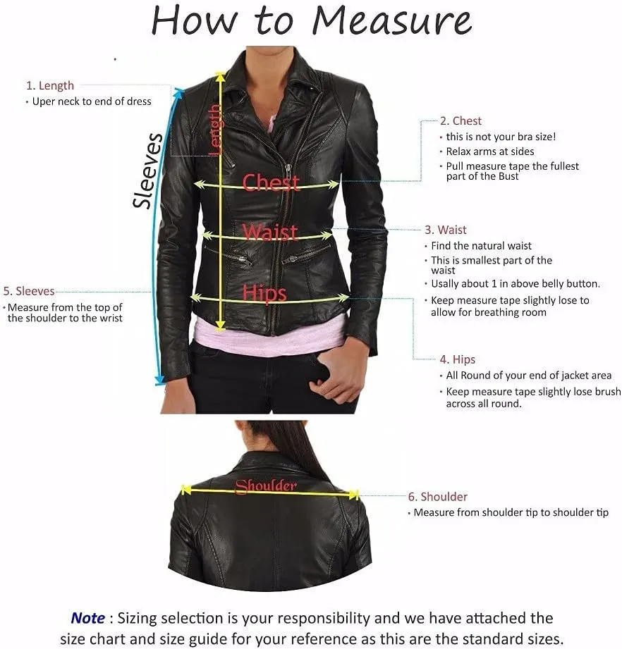 Women Leather Jacket - Lambskin Winter Vintage Motorcycle Biker Jacket, Moto Riding & Racing Jackets
