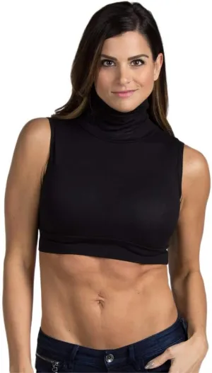 Women Tank Top Turtleneck Layering HALFTEE Crop Tee Undershirt for Women & Teens XS-3X