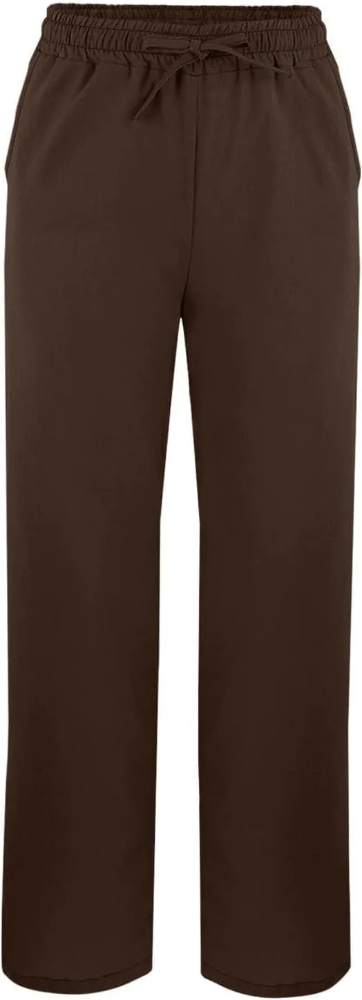 Womens Casual Cotton Linen Pants Lightweight Summer Relax Fit Plus Size Solid Lounge Long Trousers 2025