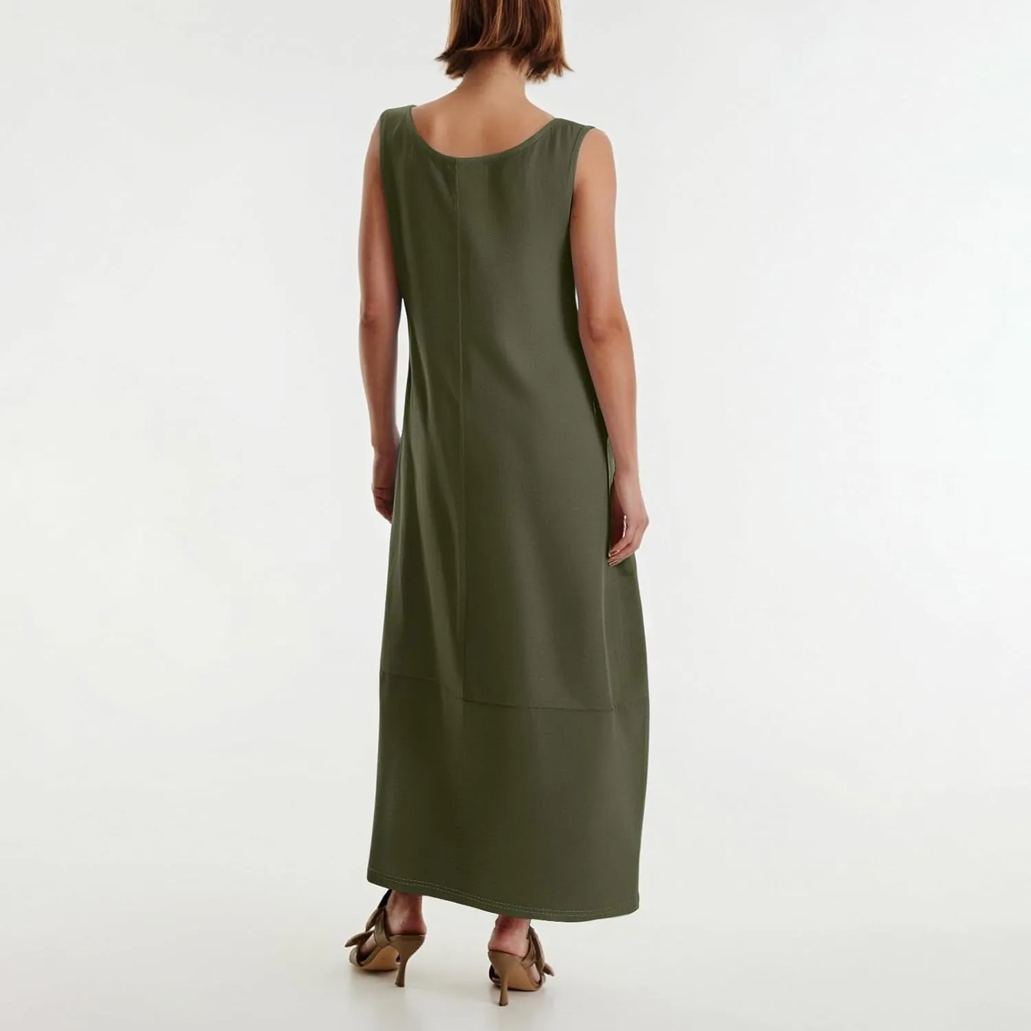 Women's Casual Maxi Sundress 2025 Summer Beach Long Dress Scoop Neck Sleeveless Loose Comfy Tank Dresses