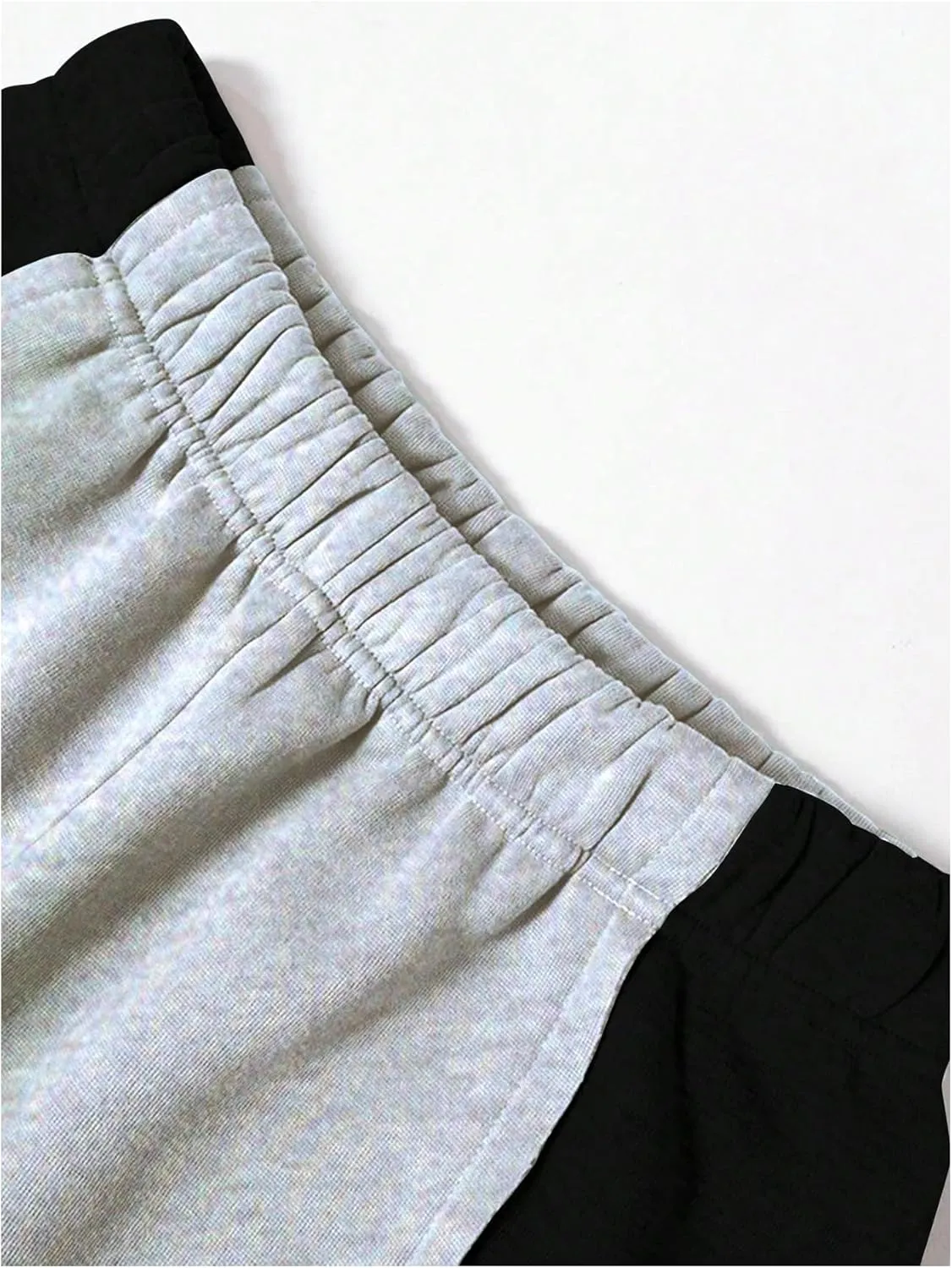 Women's Color Block Wide Leg Sweatpants Casual Elastic Waist Jogger Pants Trousers