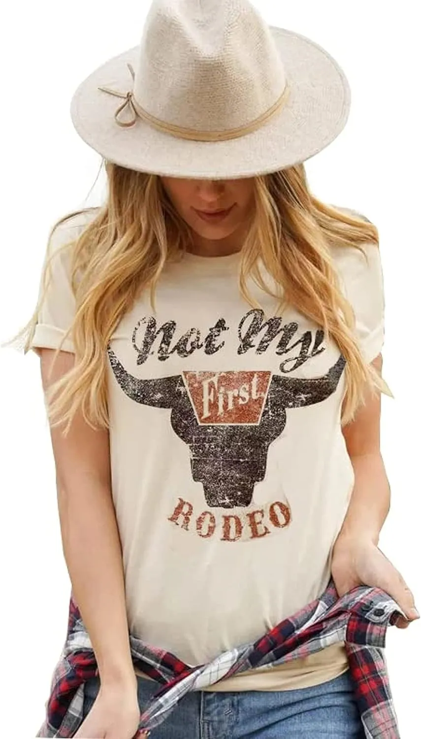 Womens Graphic Tee Shirts Trendy Casual Summer Loose Fit Short Sleeve Tshirts for Women