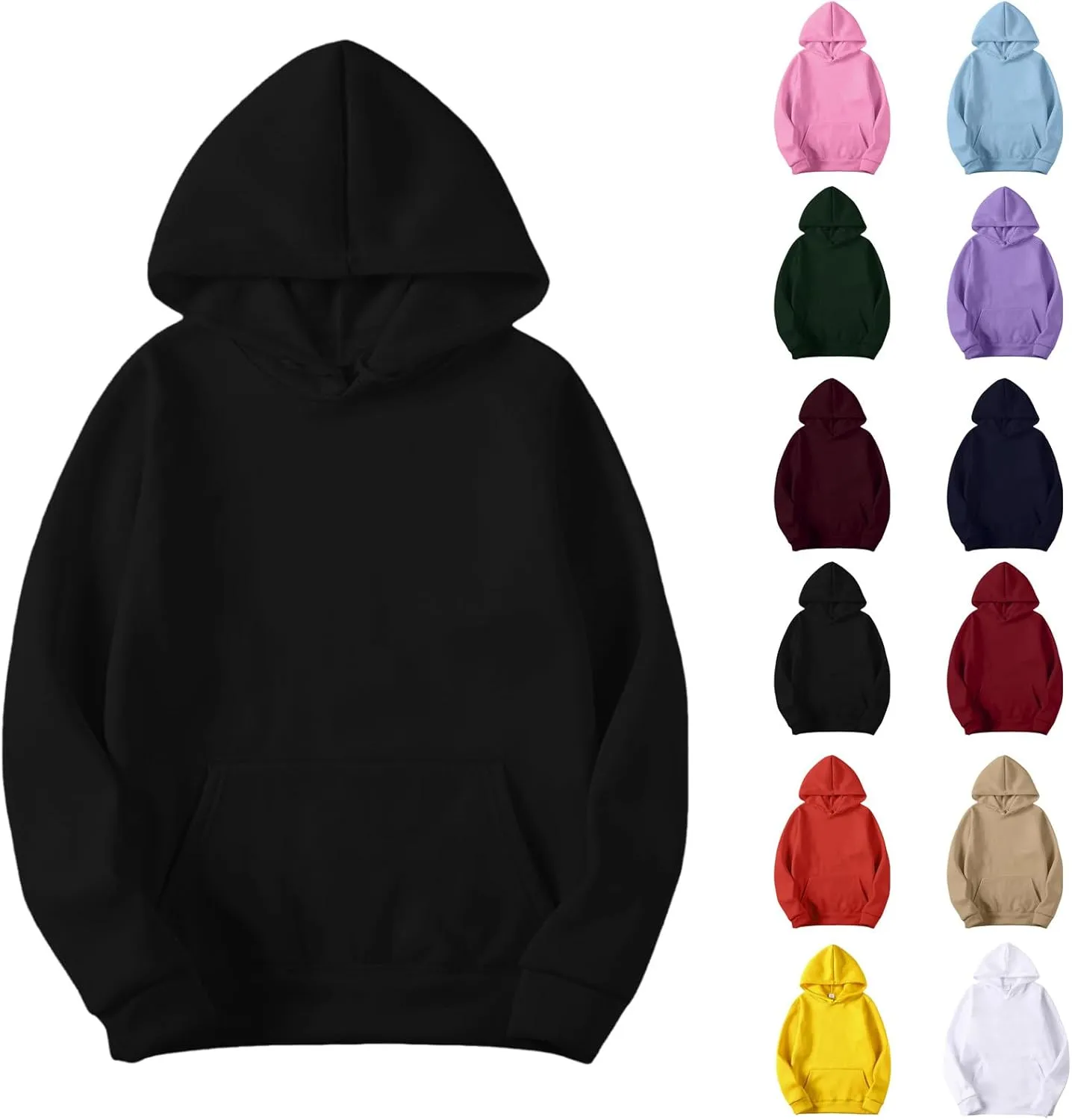 womens Hoodies Long Sleeve Oversized Sweatshirts Comfy Casual Loose Fit Pullover Fashion Fall Tops Pockets